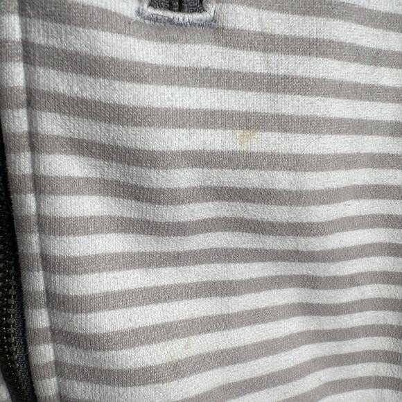 Lululemon Men Size L Grey-Brown / White Striped Zip Up Hooded Sweatshirt - Picture 2 of 7